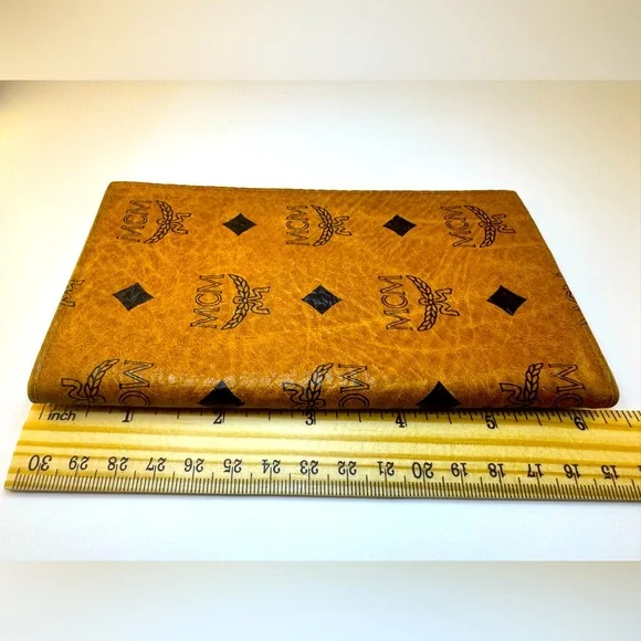 MCM Long Wallet Passport Holder Cognac Visetos Germany Authentic Vintage MCM - Picture 13 of 14